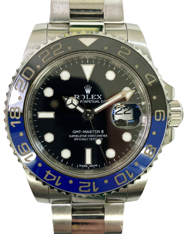 2013 Rolex GMT-Master II "Batman" 40MM Black Dial Oyster Bracelet (116710BLNR)