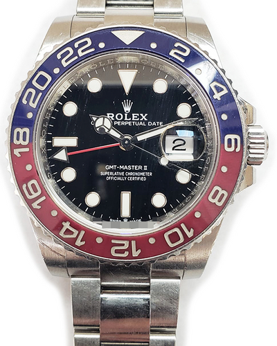 Rolex GMT-Master II "Pepsi" 40MM Black Dial Oyster Bracelet (126710BLRO)