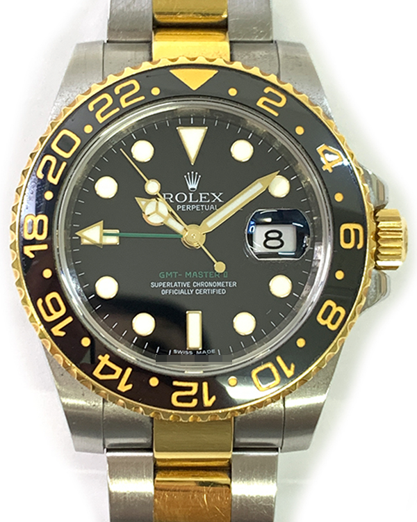 2011 Rolex GMT-Master II 40MM Black Dial Two-Tone Oyster Bracelet (116713LN)