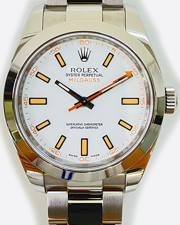 2018 Rolex Milgauss 40MM White Dial Oyster Bracelet (116400)