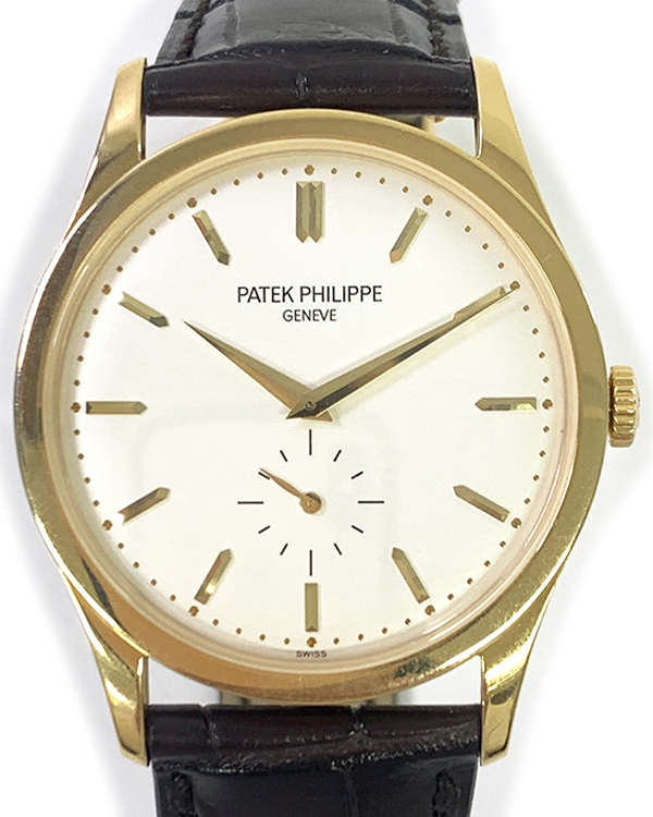 2019 Patek Philippe Calatrava 37MM White Dial Leather Strap (5196J-001)