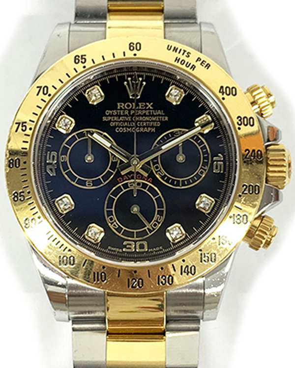 2013 Rolex Cosmograph Daytona 40MM Black Dial Two-Tone Oyster Bracelet (116523)