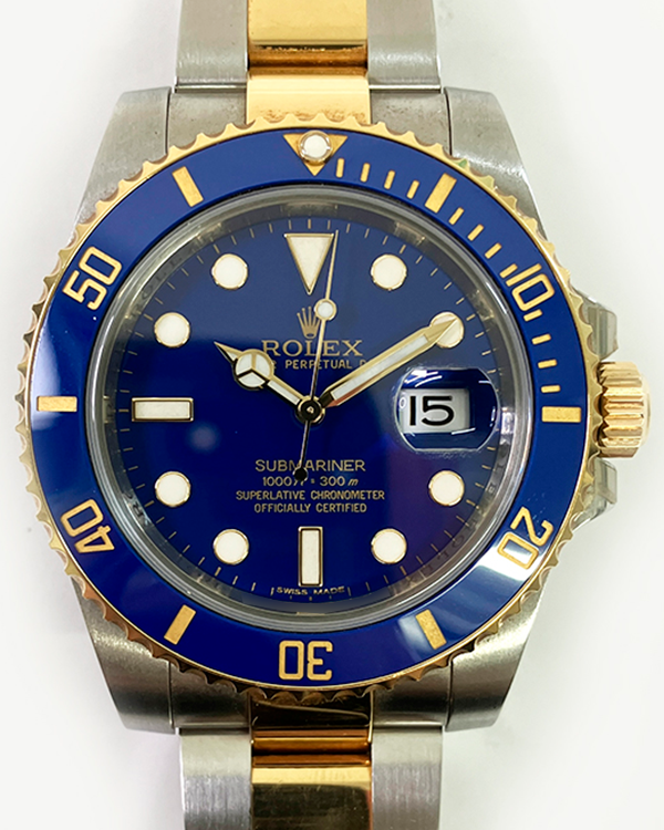 2011 Rolex Submariner Date "Bluesy" 40MM Blue Dial Two-Tone Oyster Bracelet (116613LB)