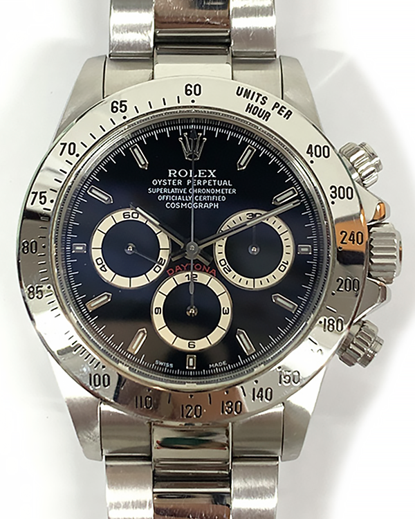 1999 Rolex Cosmograph Daytona Vintage 40MM Black Dial Steel Bracelet (16520)