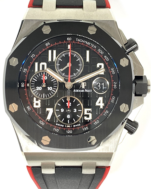 2019 Audemars Piguet Royal Oak Offshore Chronograph "Vampire" 42MM Black Dial Rubber Strap (26470SO.OO.A002CA.01)