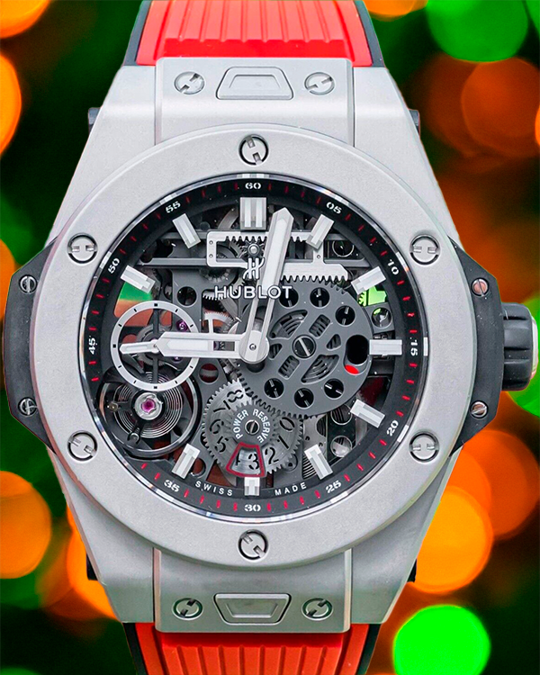 Hublot Big Bang Meca-10 Unico Titanium 45MM Skeleton Dial Rubber Strap (414.NI.1123.RX)