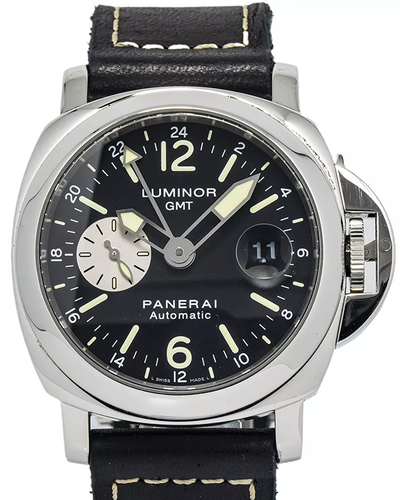 Panerai Luminor GMT Automatic 44MM Black Dial Leather Strap (PAM00088)