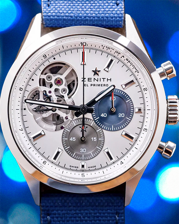 2023 Zenith El Primero Chronomaster 39.5MM Silver Dial Rubber/Textile Strap (03.3300.3604/69.C823)