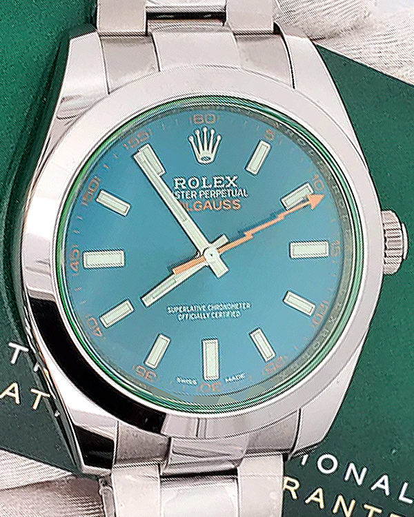 2021 Rolex Milgauss 40MM Blue Dial Oyster Bracelet (116400GV)