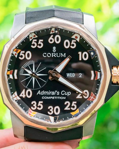 Corum Admiral’s Cup Competition 48MM Black Dial Rubber Strap (947.931.05/0371 AN32)
