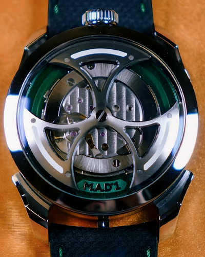 2024 MB&F MAD 1 Green Edition 42MM Skeleton Dial Leather Strap (M.A.D. 1)