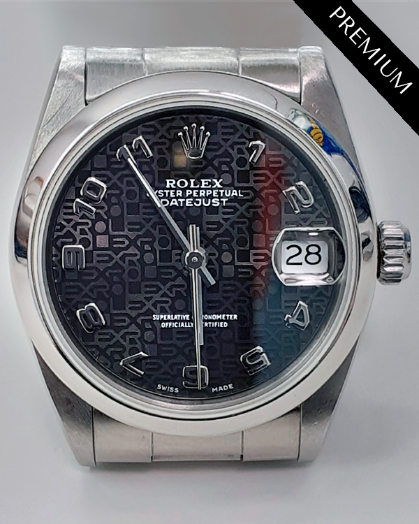 Rolex Datejust 31MM Aftermarket Black "Jubilee Motif" Dial Oyster Bracelet (68240)