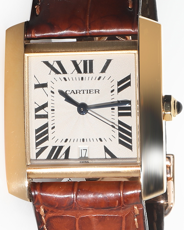 Cartier Tank Française 28MM Silver Dial Leather Strap (W5000156)