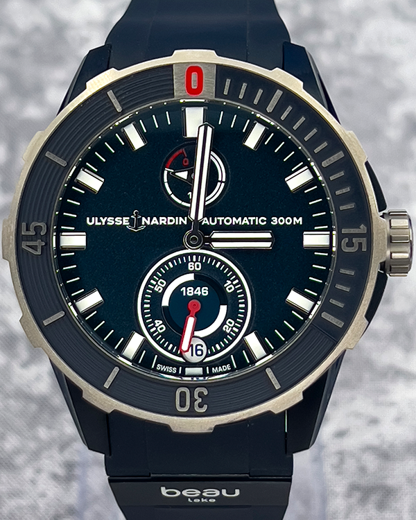 2023 Ulysse Nardin Diver Chronometer Beau Lake 44MM Blue Dial Rubber Strap (1183-170LE-3A-BEAU)