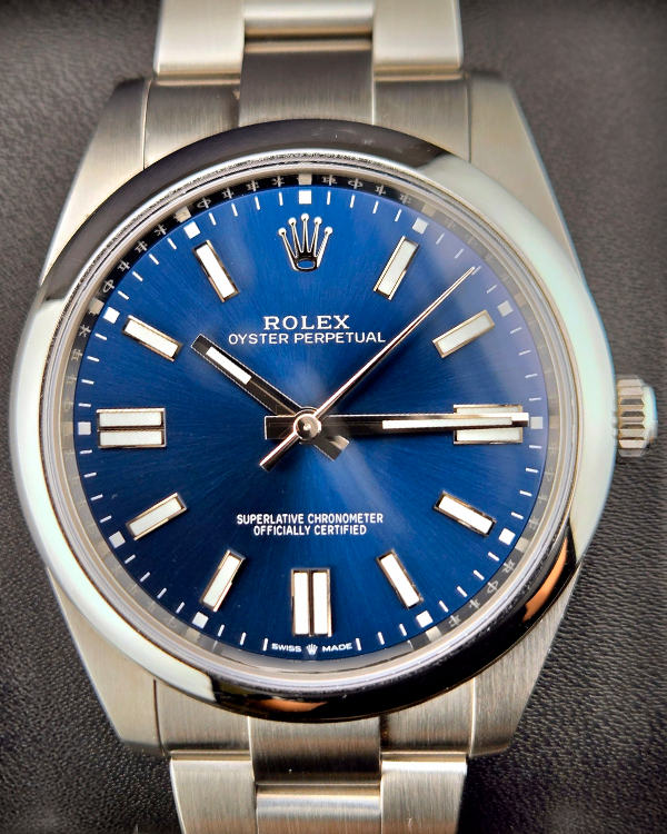 2023 Rolex Oyster Perpetual 41MM Blue Dial Oyster Bracelet (124300)