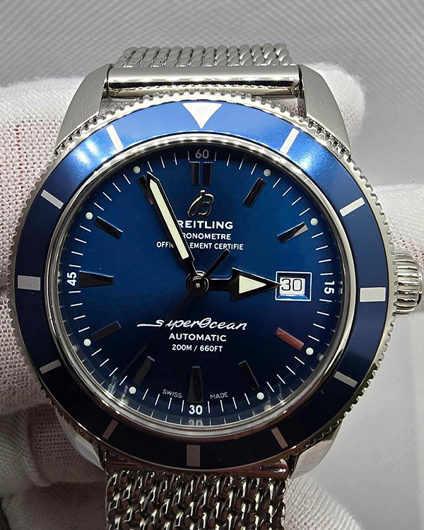 2014 Breitling Superocean Heritage S.E. 42MM Blue Dial Steel Bracelet (A1732116/C832)