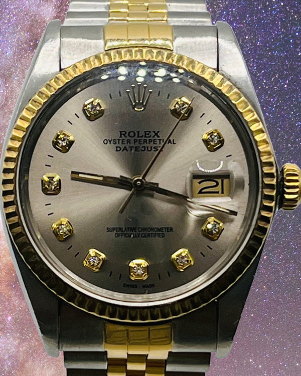 Rolex Datejust 36MM Aftermarket Slate Dial Two-Tone Jubilee Bracelet (16013)