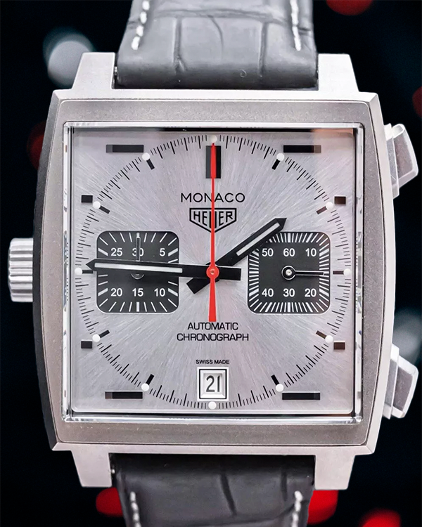 2021 Tag Heuer Monaco S.E. 39MM Silver Dial Leather Strap (CAW218B.FC6496)