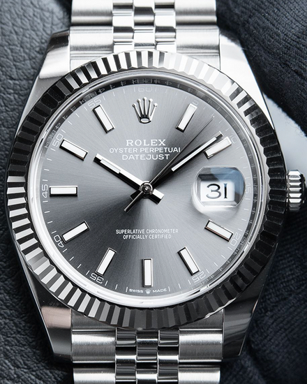 2023 Rolex Datejust 41MM Rhodium Grey Dial Jubilee Bracelet (126334)