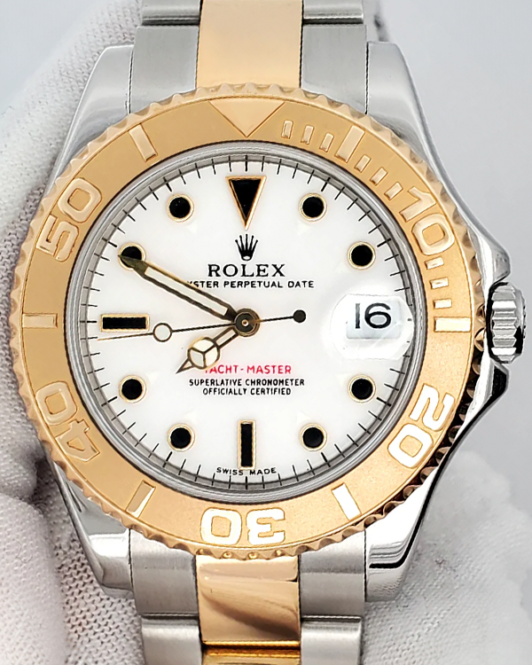 2004 Rolex Yacht-Master 35MM White Dial Two-Tone Oyster Bracelet (168623)