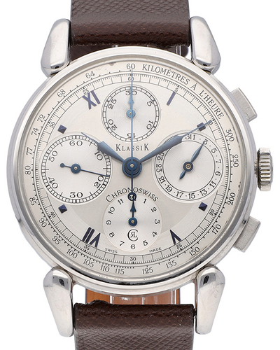 2024 Chronoswiss Classic 37MM Silver Dial Leather Strap (7443)