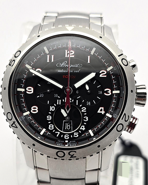 Breguet Type XXII 44MM Black Dial Steel Bracelet (3880ST/H2/SX0)