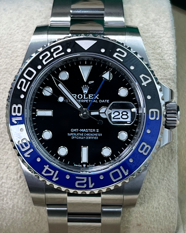 2022 Rolex GMT-Master II "Batman" 40MM Black Dial Oyster Bracelet (126710BLNR)