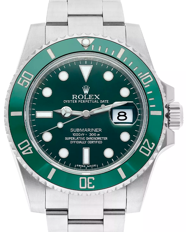 2011 Rolex Submariner Date “Hulk” 40MM Green Dial Oyster Bracelet (116610LV)