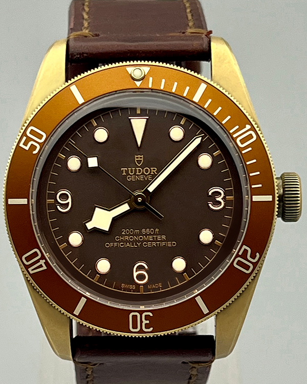 No Reserve - 2018 Tudor Heritage Black Bay Bronze 43MM Brown Dial Leather Strap (79250BM)