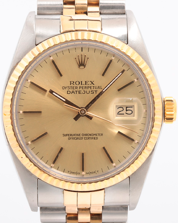 1979 Rolex Datejust Vintage 36MM Champagne Dial Two-Tone Jubilee Bracelet (16013)