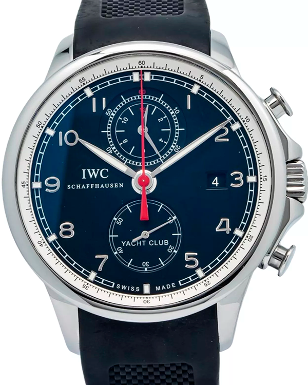 IWC Schaffhausen Portugieser Yacht Club Chronograph 45MM Black Dial Rubber Strap (IW390204)