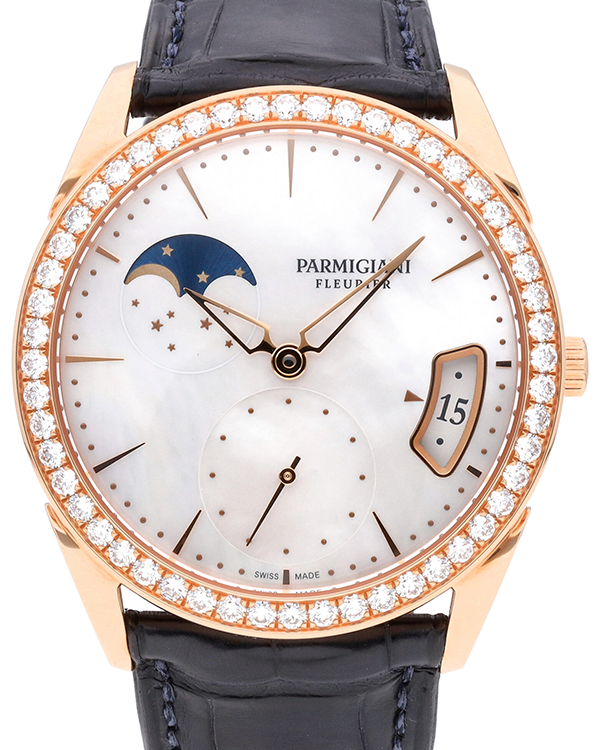 2024 Parmigiani Fleurier Tonda 1950 Lune 39MM Mother of Pearl Dial Leather Strap (PFC284-1063300-HA3121)