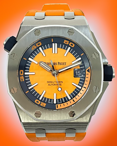 2017 Audemars Piguet Royal Oak Offshore Diver 42MM Orange Dial Rubber Strap (15710ST.OO.A070CA.01)