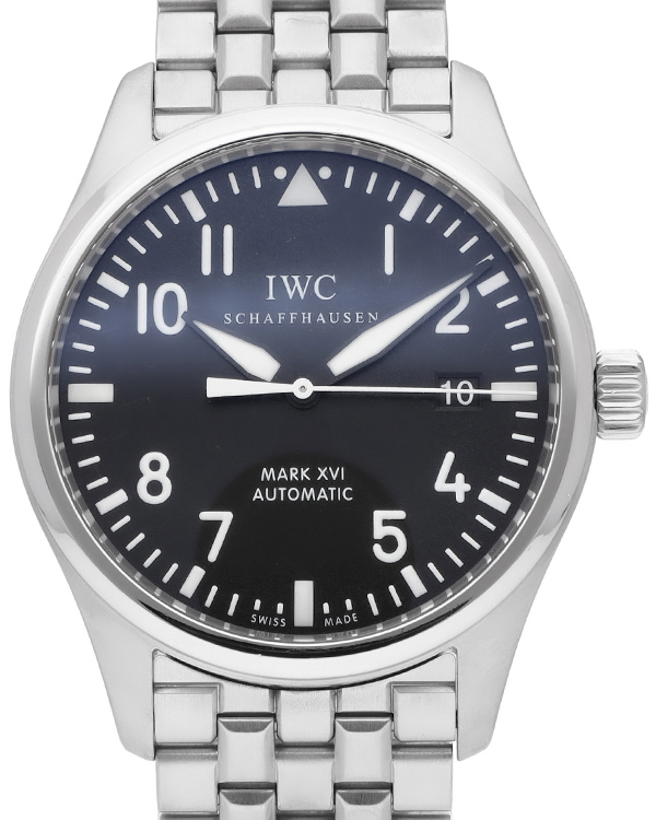 2021 IWC Schaffhausen Pilot Mark 39MM Black Dial Steel Bracelet (IW325504)