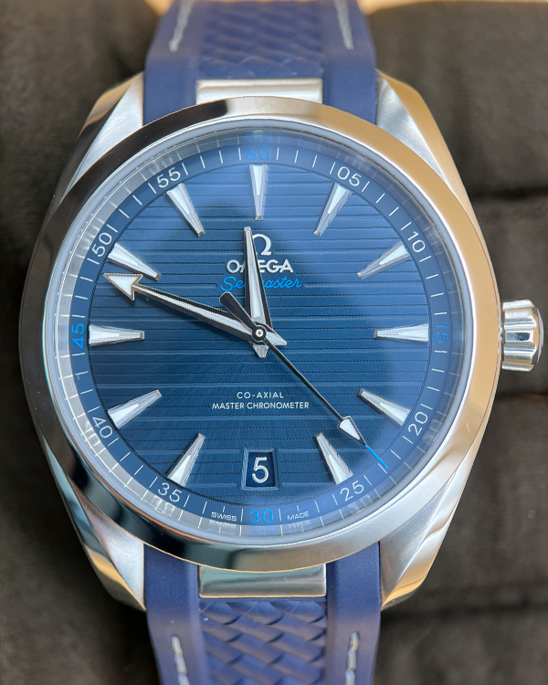 2023 Omega Seamaster Aqua Terra 150M 41MM Blue Dial Rubber Strap (220.12.41.21.03.001)