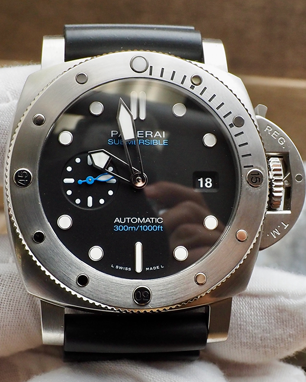 2022 Panerai Luminor Submersible “QuarantaQuattro” 44MM Black Dial Rubber Strap (PAM01229)