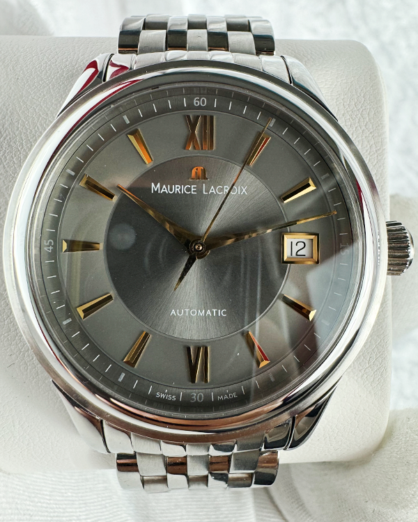 Maurice Lacroix Masterpiece 38MM Grey Dial Steel Bracelet (LC6027)