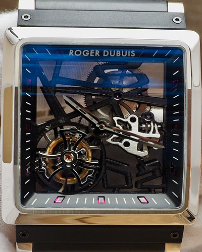 Roger Dubuis King Square Tourbillon Limited Edition 40MM Transparent Dial Rubber Strap (KS40-02SQ-71-00)