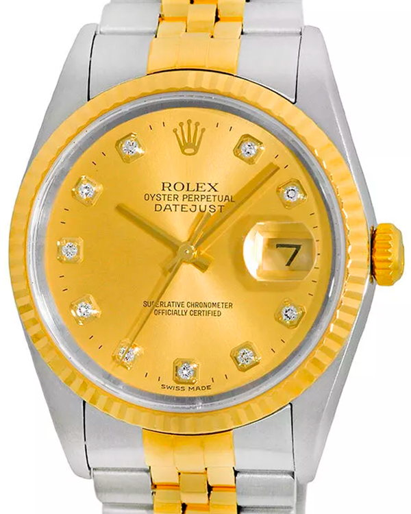 Rolex Datejust 36MM Champagne Dial Two-Tone Jubilee Bracelet (16233)