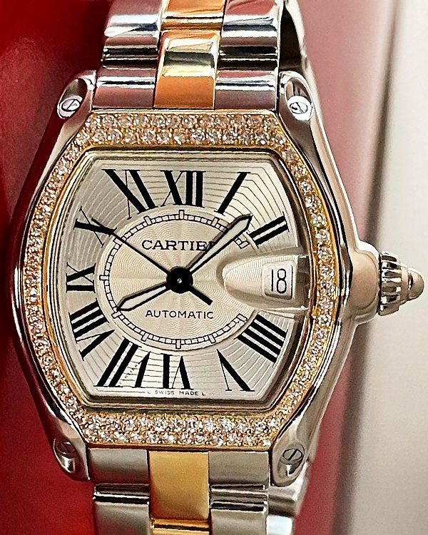 Cartier Roadster 43MM Silver Dial Two-Tone Bracelet (W62031Y4)