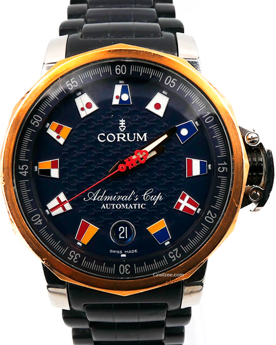 Corum Admiral's Cup 41MM Blue Dial Rubber Strap (082.833.24)