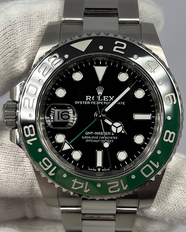 2022 Rolex GMT-Master II "Sprite" 40MM Black Dial Steel Oyster Bracelet (126720VTNR)