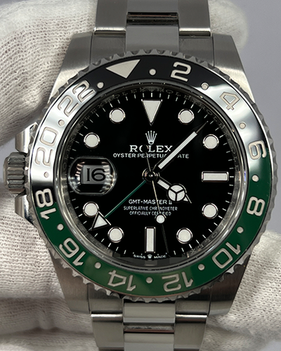 2022 Rolex GMT-Master II "Sprite" 40MM Black Dial Steel Oyster Bracelet (126720VTNR)