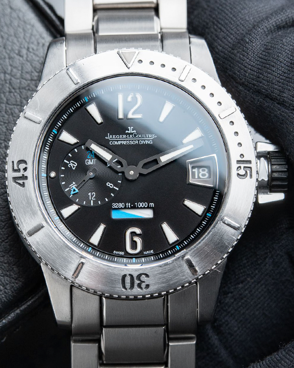 2014 Jaeger-LeCoultre Master Compressor Diving GMT L.E. 44MM Black Dial Titanium Bracelet (Q187T170)
