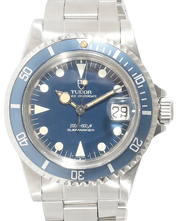 1988 Tudor Submariner Vintage 40MM Blue Dial Steel Bracelet (76100)