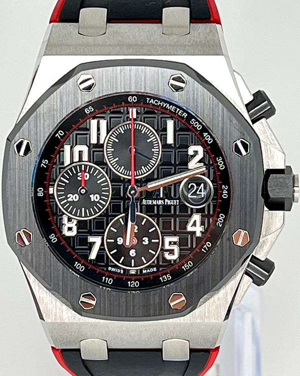 2019 (K Series) Audemars Piguet Royal Oak Offshore Chronograph "Vampire" 42MM Black Dial Rubber Strap (26470SO.OO.A002CA.01)