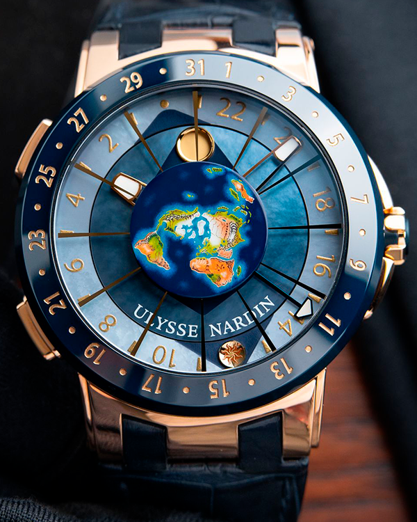 2012 Ulysse Nardin Executive Moonstruck Astronomical Blue Dial Leather Strap (1062-113)