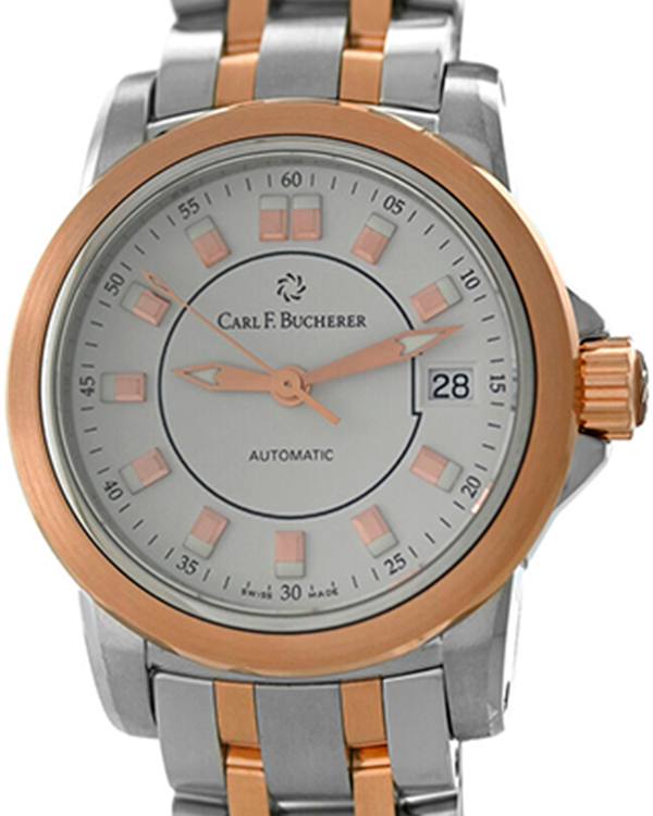 Carl F. Bucherer Patravi 27MM White Dial Two-Tone Steel Bracelet (10621.07)