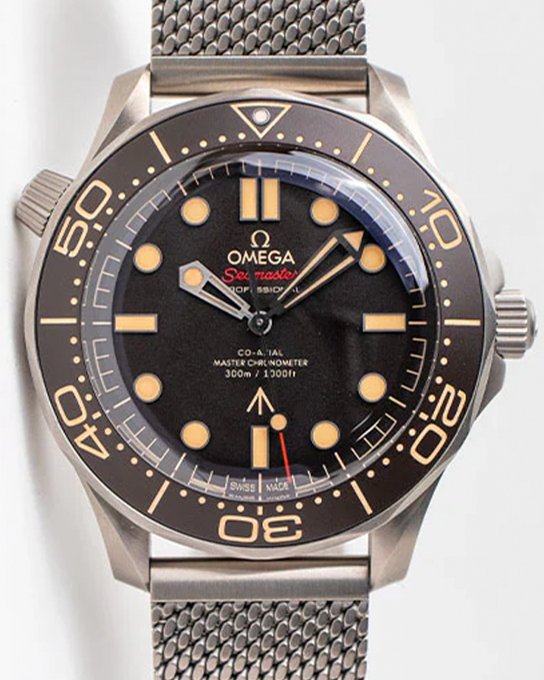 2021 Omega Seamaster Diver 300M "007 No Time To Die" 42MM Brown Dial Titanium Bracelet (210.90.42.20.01.001)