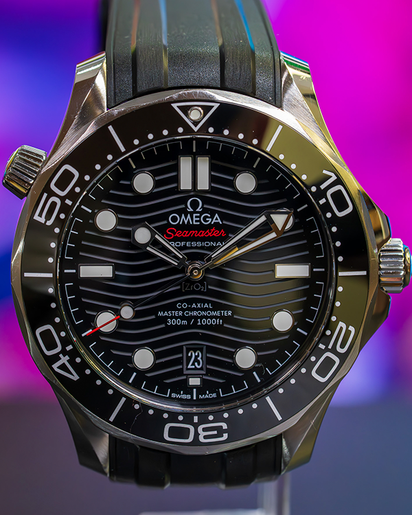 2023 Omega Seamaster Diver 300M 42MM Black Dial Rubber Strap (210.30.42.20.01.001)